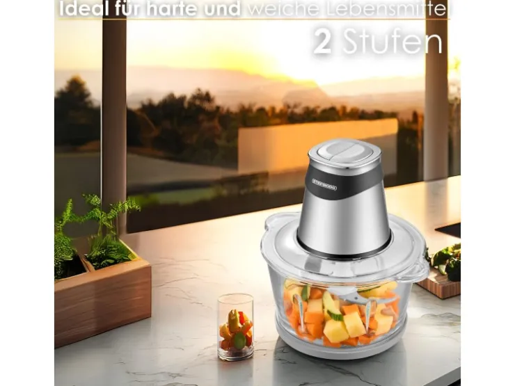 Best STEINBORG SB-2640 Zerkleinerer mit Glasbehälter Elektrisch 1,8L 500 Watt