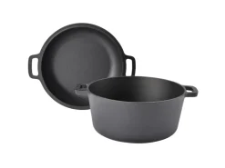 TAINO Double Dutch Oven 6L Gusseisen Deckel Allzweck-Kochtopf Schmortopf Dopf