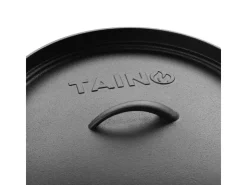Clearance TAINO Dutch Oven Gusseisen 8L Set Deckelheber Ständer Zubehör Cast Iron