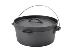 Clearance TAINO Dutch Oven 4L Gusseisen Feuertopf Deckelheber Grillzubehör Dopf