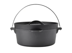 Clearance TAINO Dutch Oven 4L Gusseisen Feuertopf Deckelheber Grillzubehör Dopf