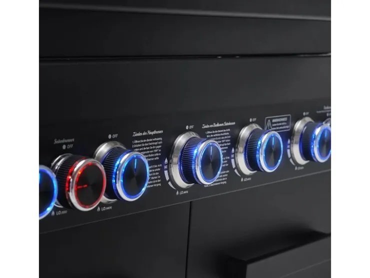 TAINO Schneidebretter<Platinum Yamara Dark 6+2 Gasgrill Set Mit Haube Stahl 6 Brenner Sear-Burner Backburner