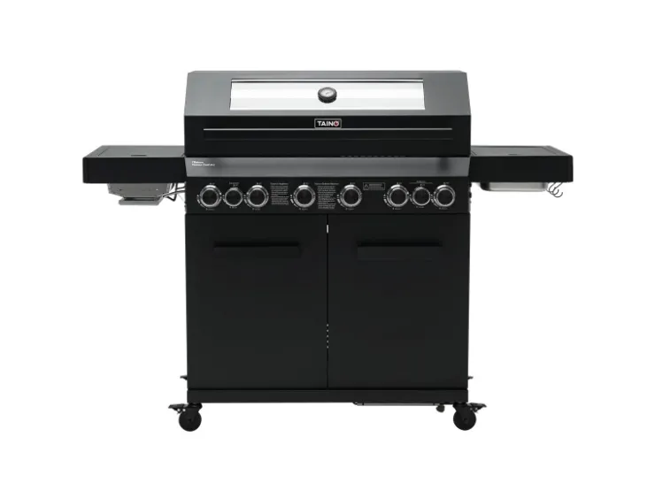 TAINO Schneidebretter<Platinum Yamara Dark 6+2 Gasgrill Set Mit Haube Stahl 6 Brenner Sear-Burner Backburner