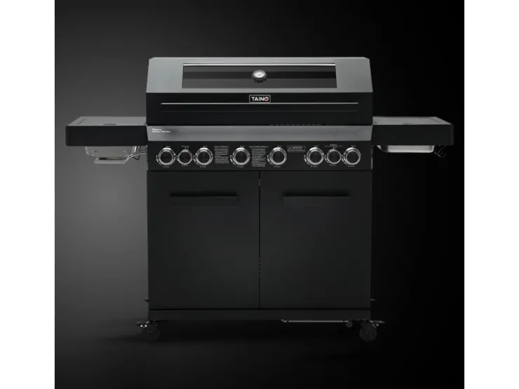 TAINO Schneidebretter<Platinum Yamara Dark 6+2 Gasgrill Stahl 6 Brenner Sear-Burner Backburner
