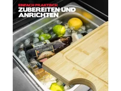 TAINO Schneidebretter<Platinum Yamara Dark 4+2 Gasgrill Stahl 4 Brenner Sear-Burner Backburner