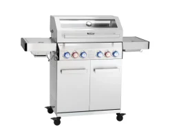 Platinum Yamara 4+2 Gasgrill Edelstahl 4 Brenner Sear-Burner Backburner Schneidebretter