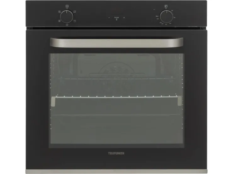 Telefunken Kochfelder<Backofen Einbaubackofen Autark 78 Liter Hot Air Shield 60 cm Einbau Ofen Ohne Kochfeld Schwarz