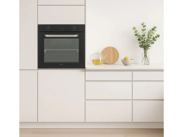 Telefunken Kochfelder<Backofen Einbaubackofen Autark 78 Liter Hot Air Shield 60 cm Einbau Ofen Ohne Kochfeld Schwarz