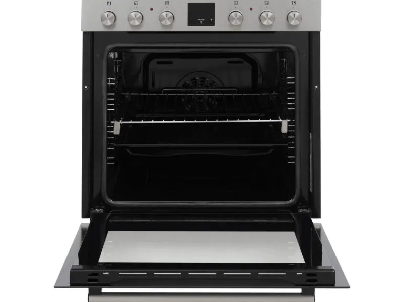 Best Einbauherd-Set Backofen mit Glaskeramik-Kochfeld 4 Zonen Teleskopauszug 78 Liter B-HS-75-C-I Kochfelder
