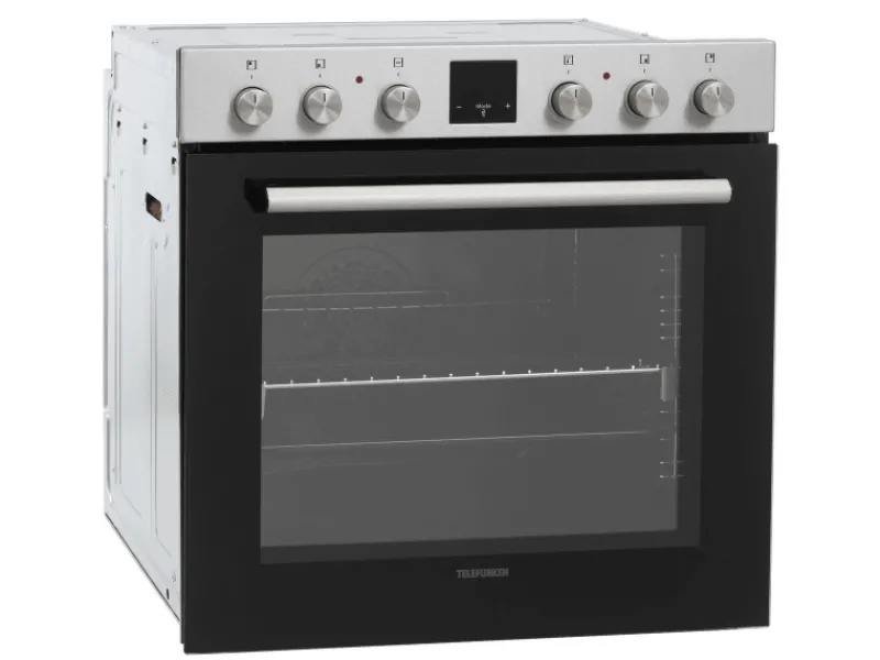 Best Einbauherd-Set Backofen mit Glaskeramik-Kochfeld 4 Zonen Teleskopauszug 78 Liter B-HS-75-C-I Kochfelder