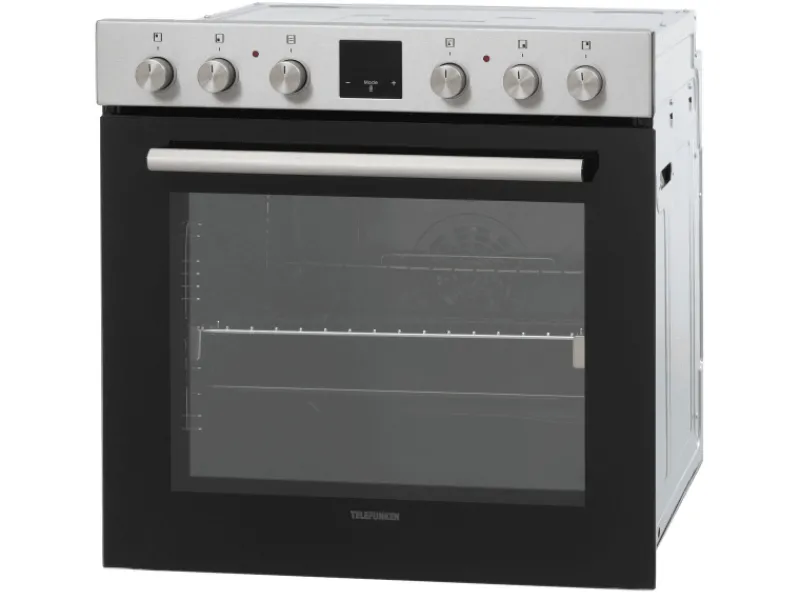 Best Einbauherd-Set Backofen mit Glaskeramik-Kochfeld 4 Zonen Teleskopauszug 78 Liter B-HS-75-C-I Kochfelder