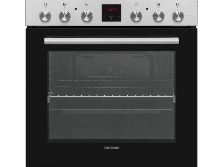 Sale Telefunken Einbauherd-Set Backofen mit Induktionskochfeld 4 Zonen Teleskopauszug 78 Liter B-HS-75-I-I