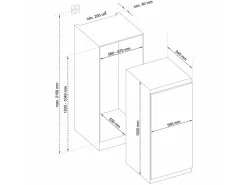 Telefunken Kühlschränke<Einbaukühlschrank 102cm Nische 154L Schlepptür EK102S160E