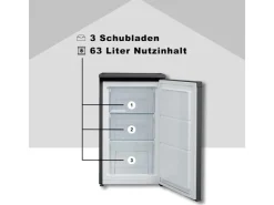 Gefrierschrank 63L Nutzinhalt Tiefkühlschrank 4Sterne Höhe 82,1cm Breite 48cm CF-34-101-B Gefrierschränke|Kühlschränke