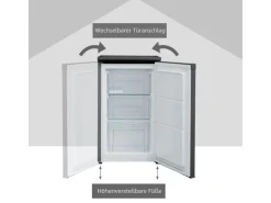 Gefrierschrank 63L Nutzinhalt Tiefkühlschrank 4Sterne Höhe 82,1cm Breite 48cm CF-34-101-B Gefrierschränke|Kühlschränke