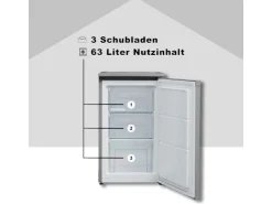Hot Telefunken Gefrierschrank 63L Nutzinhalt Tiefkühlschrank 4Sterne Höhe 82,1cm Breite 48cm CF-34-101-S
