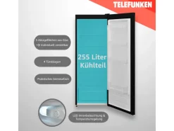 Online Telefunken Kühlschrank 255 Liter Freistehend mit Gemüsefach ohne Gefrierfach LED-Beleuchtung KTFK265EDI