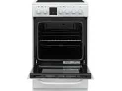 New Telefunken Standherd mit Glaskeramik-Kochfeld Elektroherd Freistehend 50 cm Breit Herd mit Backofen und Kochfeld