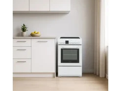 New Telefunken Standherd mit Glaskeramik-Kochfeld Elektroherd Freistehend 50 cm Breit Herd mit Backofen und Kochfeld