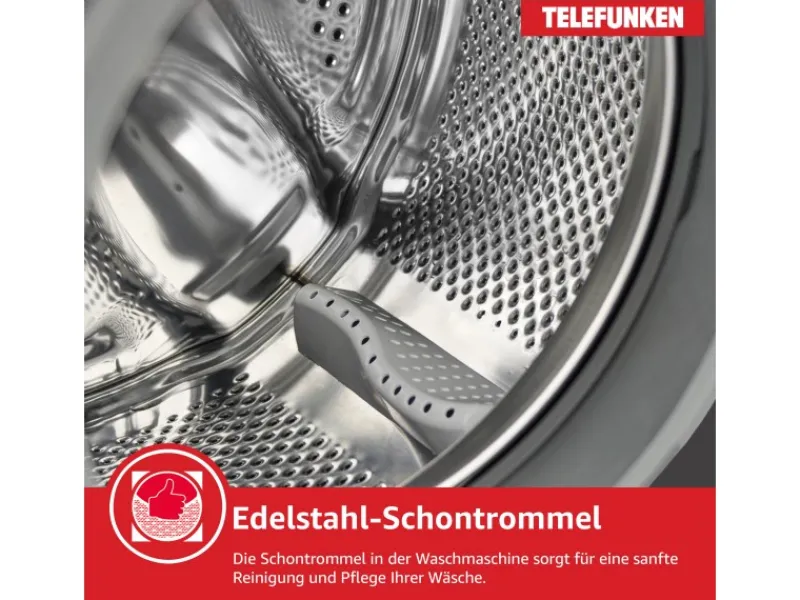 Outlet Waschmaschine 7kg Frontlader 1400 U/Min Inverter Motor AquaStop Schontrommel Dark Inox W-7-1400-A-DI Waschmaschinen