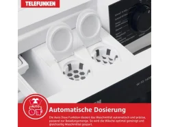 Telefunken Waschmaschinen<Waschmaschine 10kg 1400 U/Min. Dampffunktion Auto-Dosierung Inverter Motor AquaStop W-10-1400-A-W
