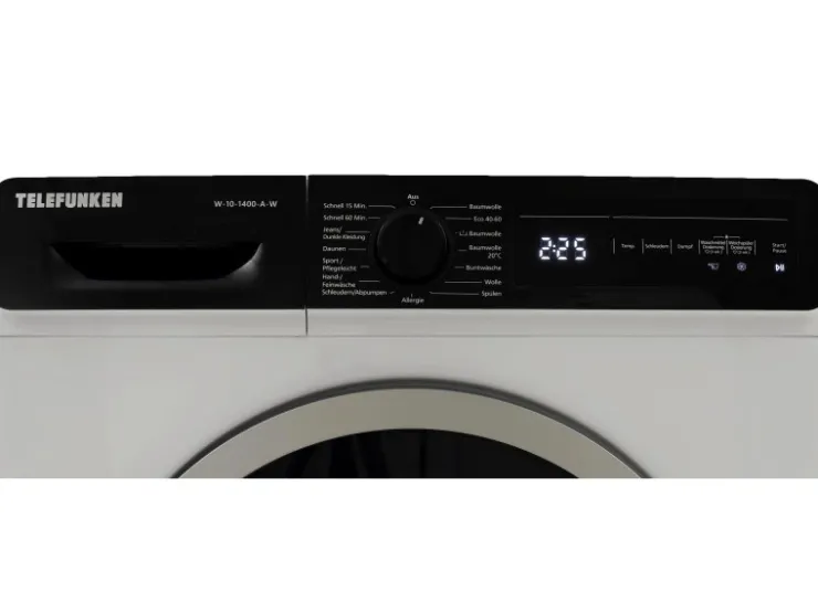 Telefunken Waschmaschinen<Waschmaschine 10kg 1400 U/Min. Dampffunktion Auto-Dosierung Inverter Motor AquaStop W-10-1400-A-W