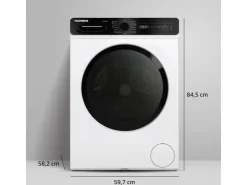 Telefunken Waschmaschinen<Waschtrockner Kombi 9 kg Waschen 6 kg Trocknen Waschmaschine mit Trockner integriert 1400 U/Min Weiß