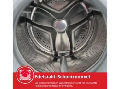 Telefunken Waschmaschinen<Waschtrockner Kombi 9 kg Waschen 6 kg Trocknen Waschmaschine mit Trockner integriert 1400 U/Min Weiß