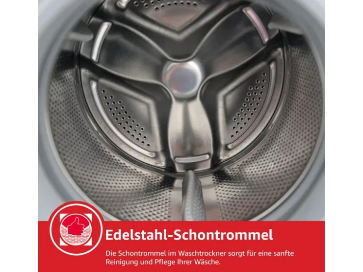 Telefunken Waschmaschinen<Waschtrockner Kombi 9 kg Waschen 6 kg Trocknen Waschmaschine mit Trockner integriert 1400 U/Min Weiß