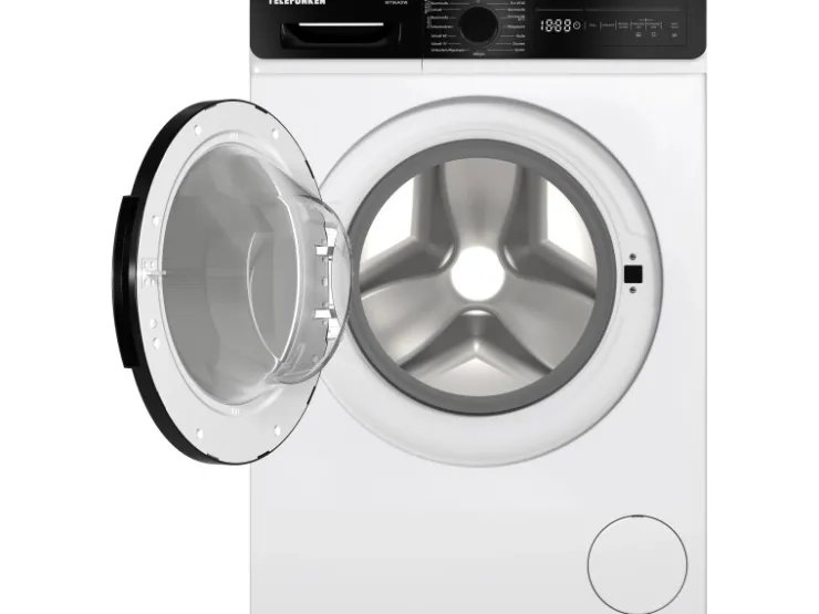Telefunken Waschmaschinen<Waschtrockner Kombi 9 kg Waschen 6 kg Trocknen Waschmaschine mit Trockner integriert 1400 U/Min Weiß