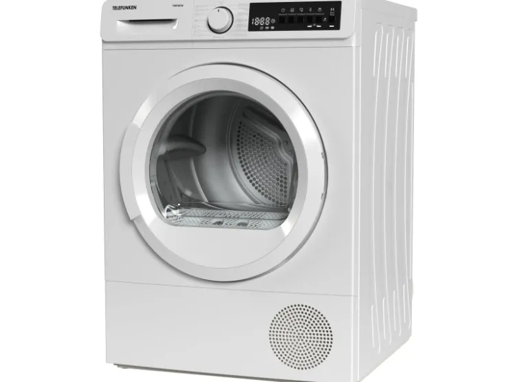 Online Telefunken Wärmepumpentrockner für 8 kg Wäsche Trockner Frontlader Wäschetrockner mit Knitterschutz Leise TWP8CW