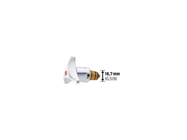 Hot Trecorngriff mit Oberteil 16,7 mm (G 3/8) Rot