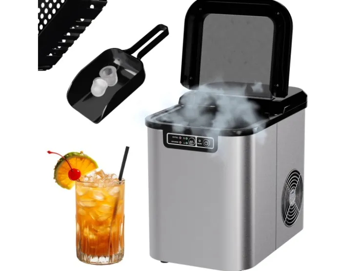 Clearance Tronitechnik Eiswürfelmaschine Ice Maker Eiswürfelbereiter Silber Edelstahl