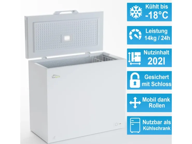 Tronitechnik Gefrierschränke|Kühlschränke<Gefriertruhe Kühltruhe Borgar Pro Mit 2In1 Gefrier- Und Kühlfunktion | 210 Liter 223Kwh/Jahr | Led-Licht