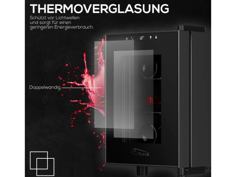Best Weinkühlschrank Montpellier Getränkekühlschrank 17 Liter 6 Flaschen Kühlschränke