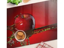 Sale Tulup Herdabdeckplatte 80x52 cm Schneidebrett aus Glas Schutzplatte Küchenutensilien Spritzschutz Apfel und Wasser Herdabdeckungen|Schneidebretter