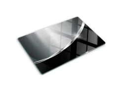 Schneidebretter<Tulup Herdabdeckplatte 80x52 cm Schneidebrett Glas Schutzplatte Küchenutensilien Spritzschutz Abdeckung Textur Grau