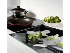 Schneidebretter<Tulup Herdabdeckplatte 80x52 cm Schneidebrett aus Glas Schutzplatte Küchenutensilien Spritzschutz Abdeckung Orchidee Schwarz