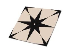 Küchenrückwände<Tulup PVC Fliesen Selbstklebende 30 cm x 30 cm Set von 9 Klassische Klebefliesen Vinyl Bodenfliesen Klebefliesen für Küche Stern Beige