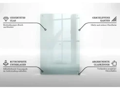 Schneidebretter|Herdabdeckungen<Tulup Schneidebrett Durchsichtiges Schneidebrett 2 Stück 40x52 Rechteckige Schneidebretter Küchenbrett Durchsichtig