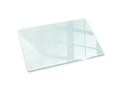Online Tulup Schneidebrett Küchen Schneidebrett Glas 80x52 cm Rechteckiges Schneidebrett Glas Schneidebrett Transparent