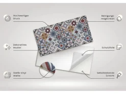 Tulup Wandpaneel Blumenmotive Vinyl Wandverkleidung Selbstklebend 100x50 cm Wandverkleidung Modern Wandverkleidung Paneel Küchenrückwände