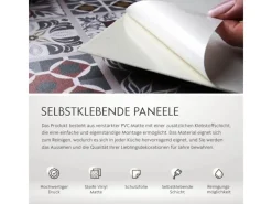 Tulup Wandpaneel Blumenmotive Vinyl Wandverkleidung Selbstklebend 100x50 cm Wandverkleidung Modern Wandverkleidung Paneel Küchenrückwände