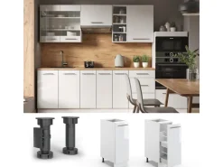 Best Vicco Apothekerschrank Fame-Line Hochglanz/ 30 cm ohne Arbeitsplatte Weiß