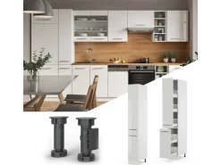 Vicco Apothekerschrank Fame-Line Medizinschrank für die Küche Hochglanz/ 30 cm Weiß