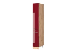 Best Vicco Apothekerschrank Fame-Line Bordeaux Hochglanz/Goldkraft Eiche 30 cm Bordeaux-Glanz