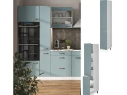Clearance Vicco Apothekerschrank R-Line Medizinschrank für die Küche Blau-Grau/Weiß 30 cm Blaugrau