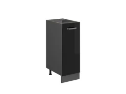 Clearance Vicco Apothekerschrank R-Line Schwarz Hochglanz/Anthrazit 30 cm ohne Arbeitsplatte Küchenschränke