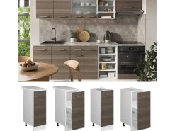 Vicco Apothekerschrank R-Line Medizinschrank für die Küche Grau/Weiß 30 cm AP Anthrazit Edelgrau