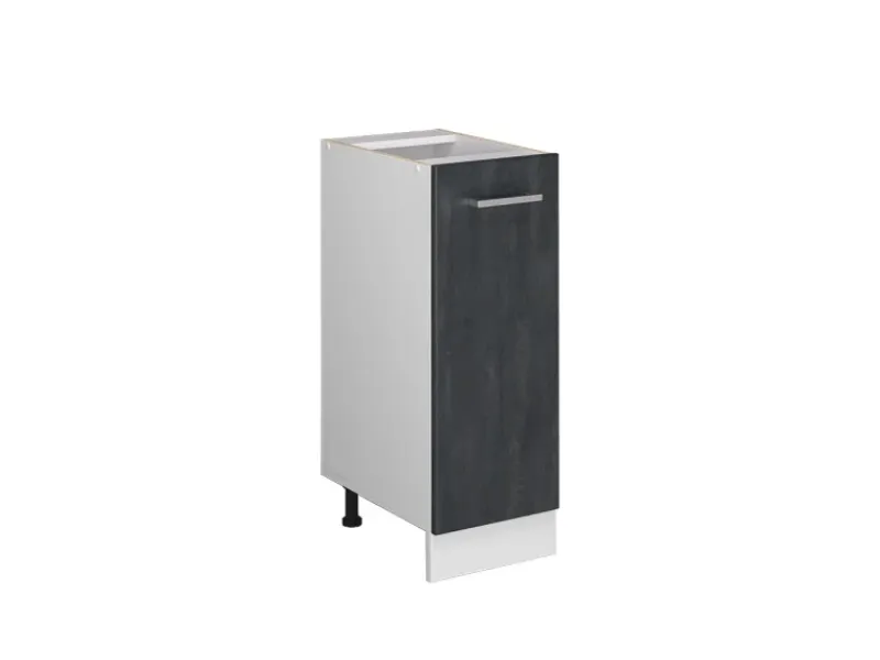 Hot Vicco Apothekerschrank R-Line Medizinschrank für die Küche Schwarz Beton 30 cm ohne Arbeitsplatte Küchenschränke